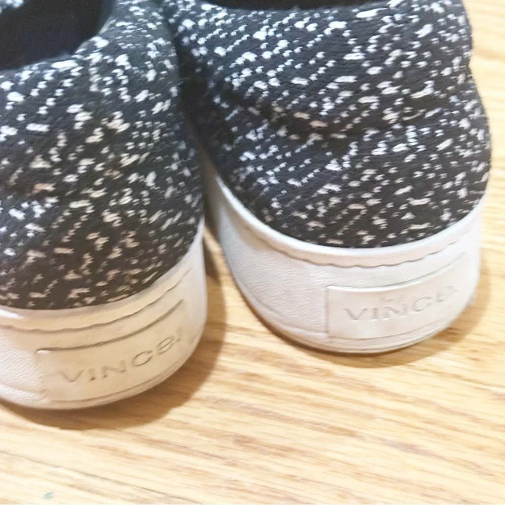 VINCE Warren Tweed Platform Slip-on Sneakers EUC